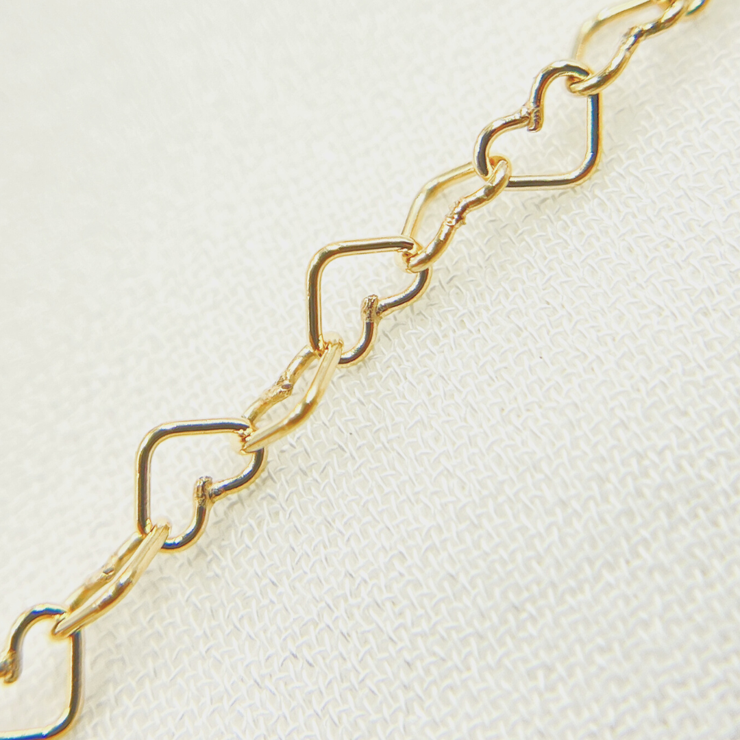 629GF. 14K Gold Filled Heart Link Chain