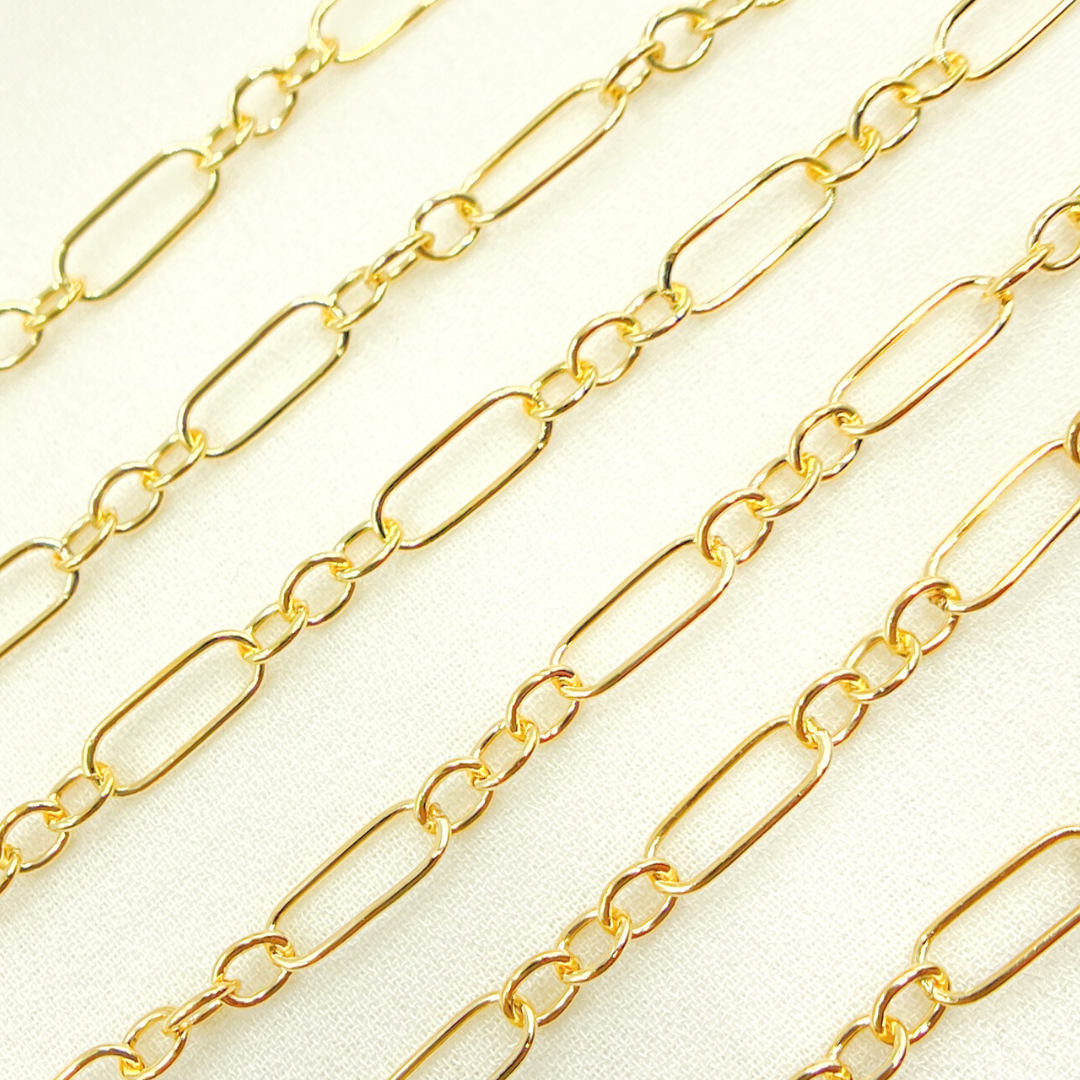 14k Gold Filled 1 Long Oval link & 3 Round Link Chain. 333GF