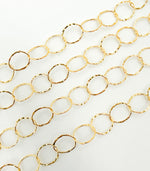 Load image into Gallery viewer, 14k Gold Filled Hammered Round Link Chain. 693KGF
