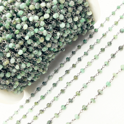 Emerald Oxidized Wire Chain.