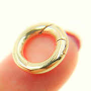 14k Solid Gold Round Clasp 13mm.