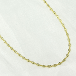 Load image into Gallery viewer, 040FA1P122. 14k Solid Yellow Gold Marina Diamond Cut Link Chain
