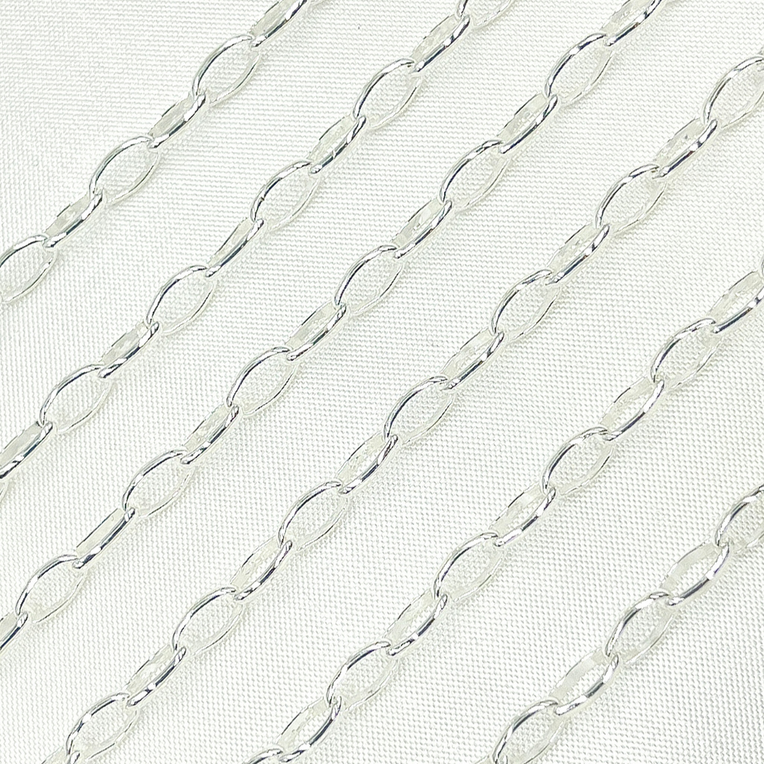 925 Sterling Silver Smooth Oval Link Chain. V21SS