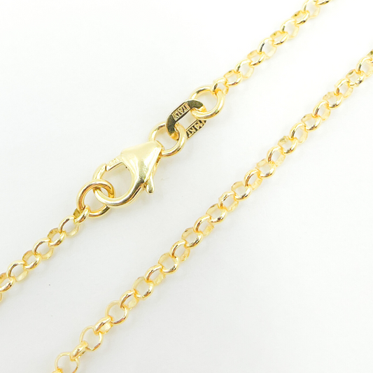 22OBL07O. 14K Solid Gold Rolo Chain