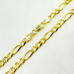 Load image into Gallery viewer, 120GA3BGT2A8L001. 14k Solid Yellow Gold Flat Figaro Chain
