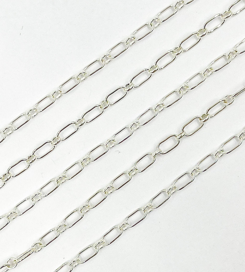 925 Sterling Silver Oval & Round Link Chain. 82511SS