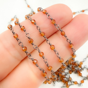 Hessonite Oxidized Wire Chain