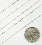 Load image into Gallery viewer, 925 Sterling silver 1.1x2.5mm Box Chain. V103SS
