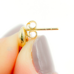 Load image into Gallery viewer, 14K Solid Gold Puffed Mariner Diamond Cut Link Earrings. 