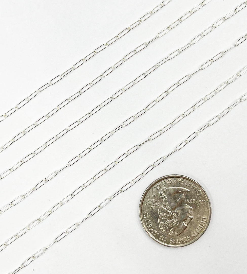 925 Sterling Silver Paperclip Chain. 1606SS