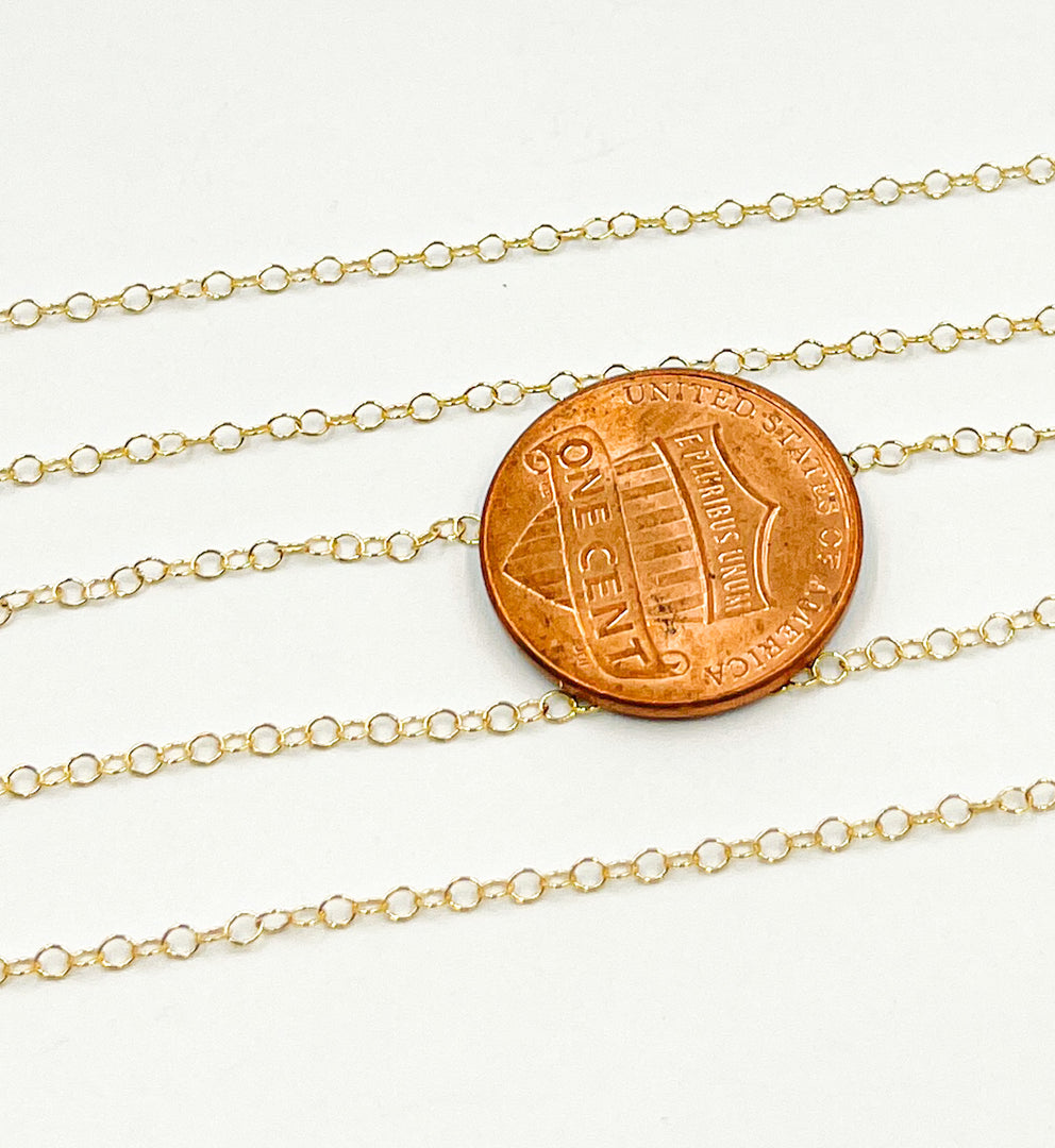 14k Gold Filled Cable Chain. 1018GF