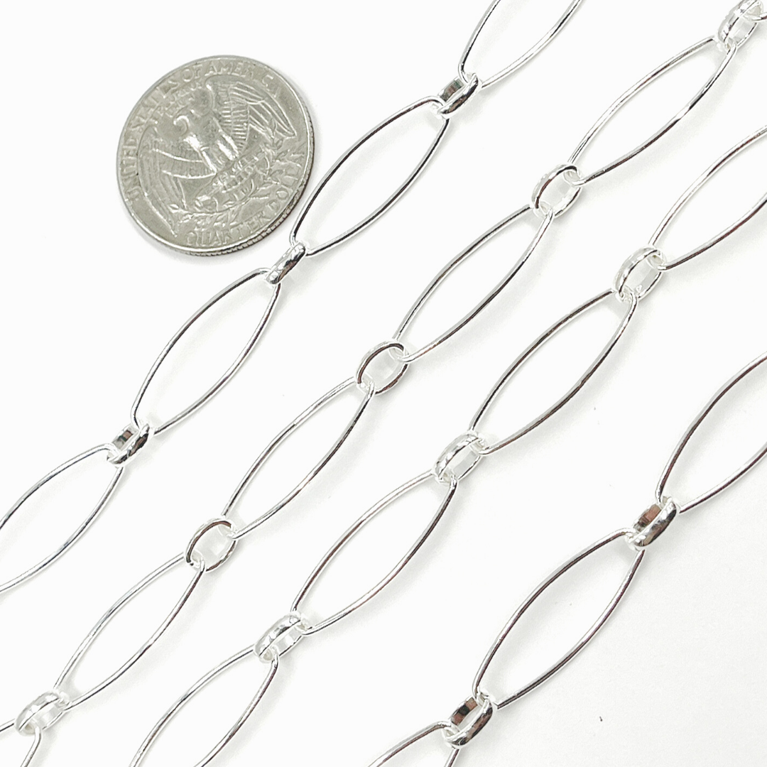 925 Sterling Silver Oval Link Chain. V159SS