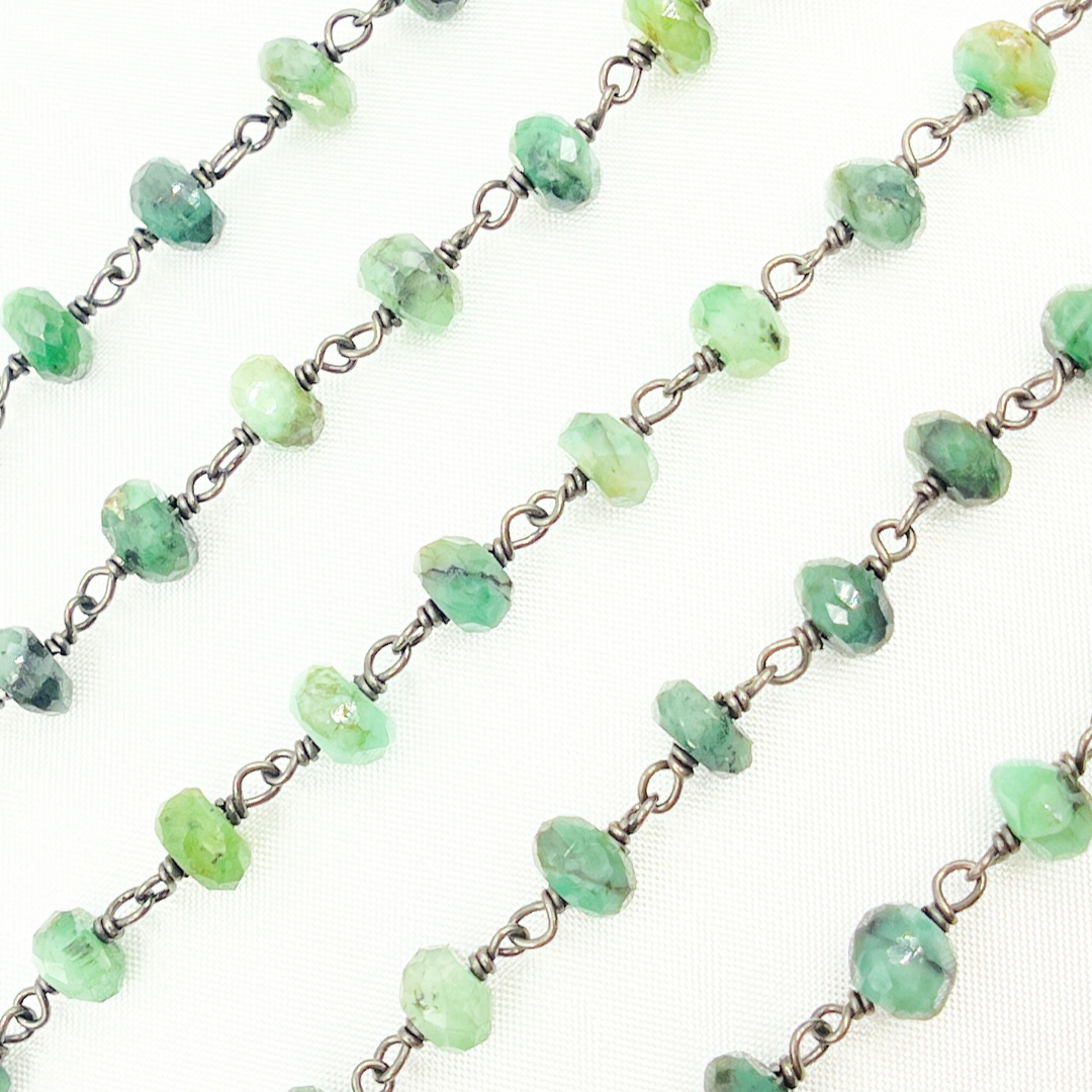 Emerald Oxidized Wire Chain
