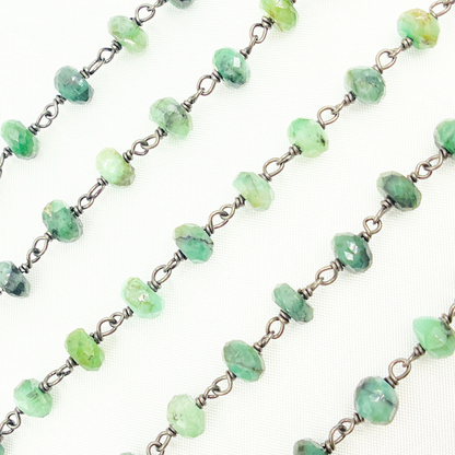 Emerald Oxidized Wire Chain