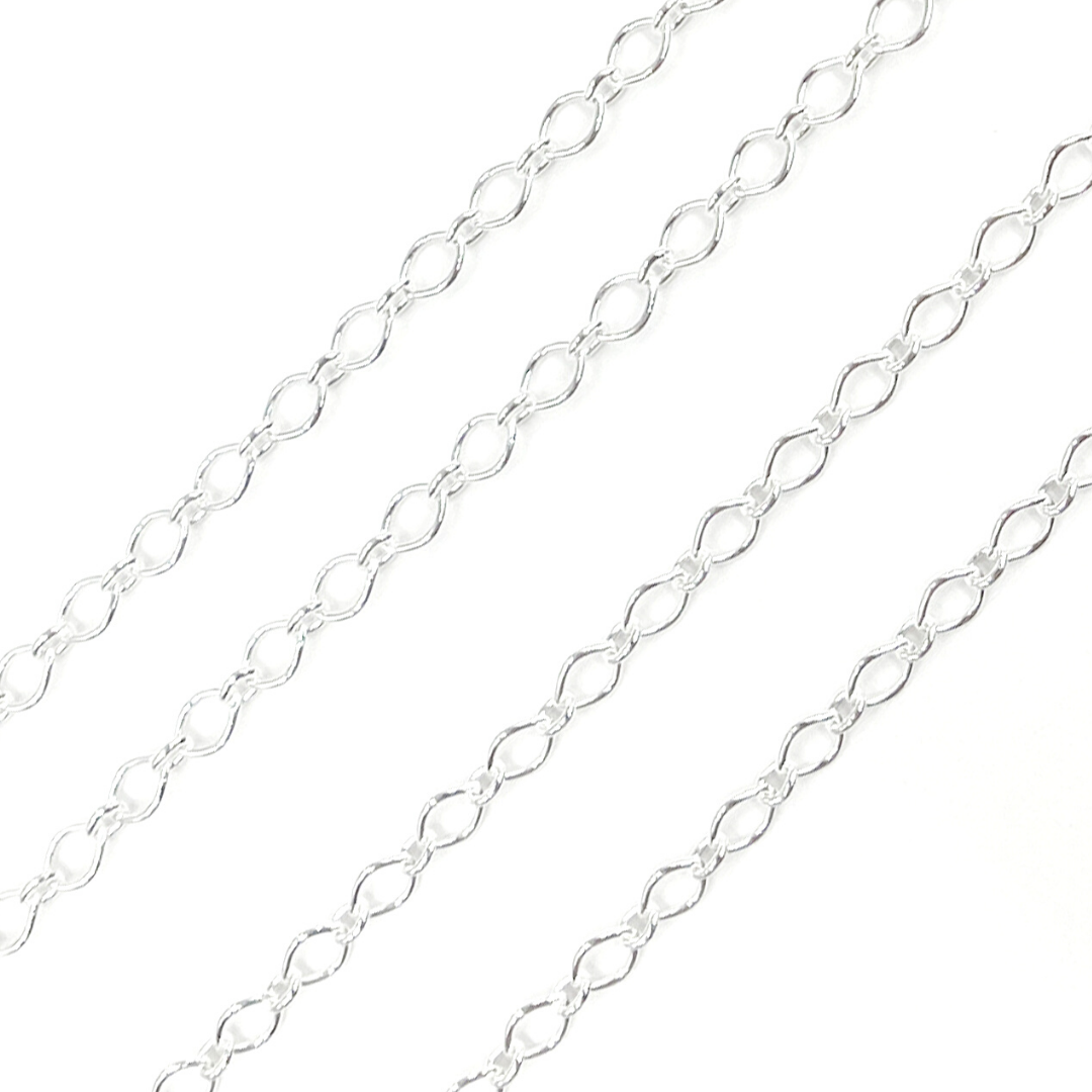 Black Rhodium Matt Sterling Silver Paperclip Chain