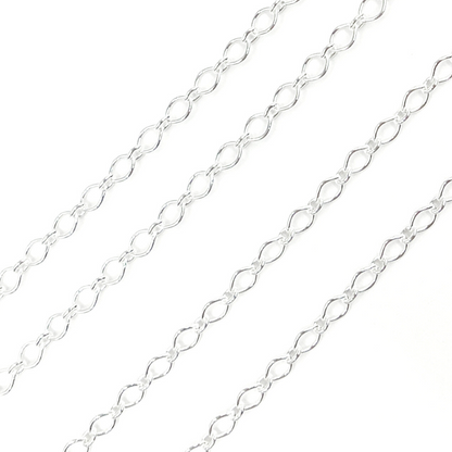 Black Rhodium Matt Sterling Silver Paperclip Chain