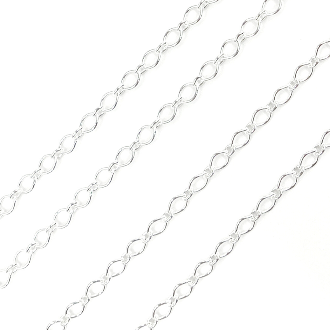 925 Sterling Silver Oval Link Chain. Z75SS