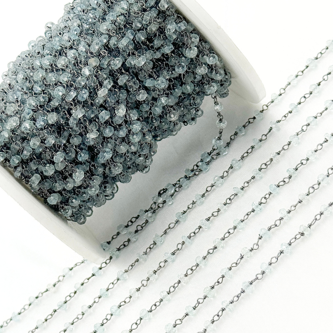 Aquamarine Oxidized Wire Chain.