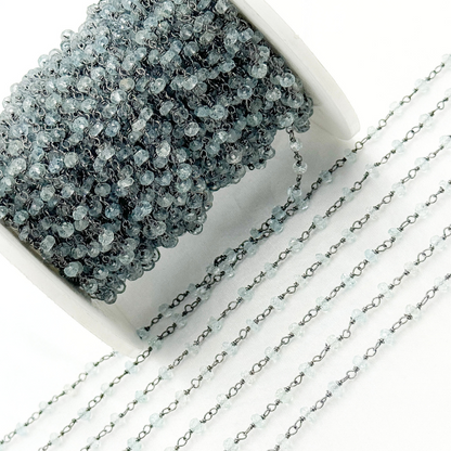 Aquamarine Oxidized Wire Chain.