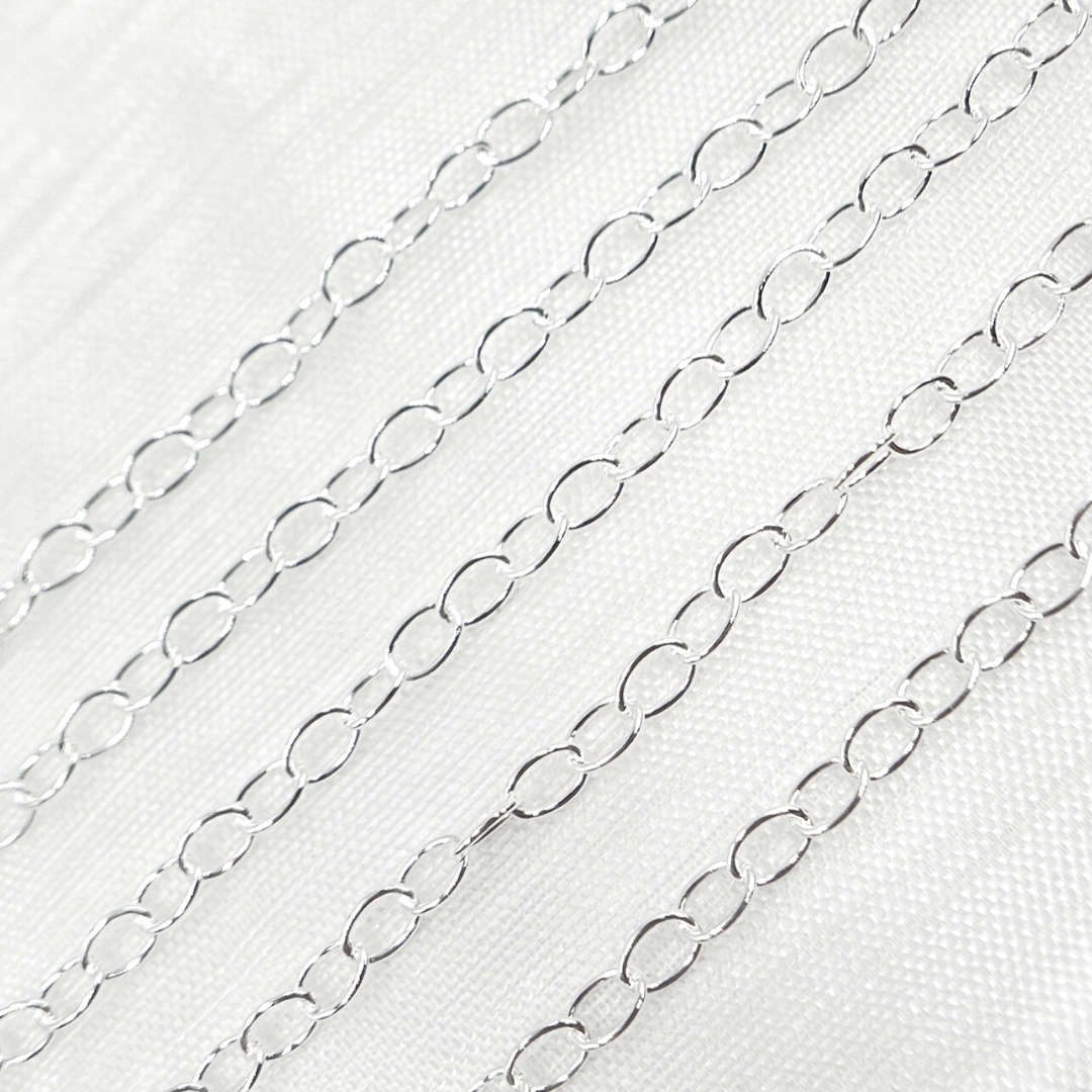 925 Sterling Silver Smooth Oval Link Chain. V192SS