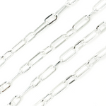 Load image into Gallery viewer, 925 Sterling Silver Flat Paper Clip Chain. V139SS
