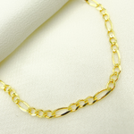 Load image into Gallery viewer, 058GL3BPT2A8L001 Bracelet. 14K Solid Gold Flat Figaro Bracelet
