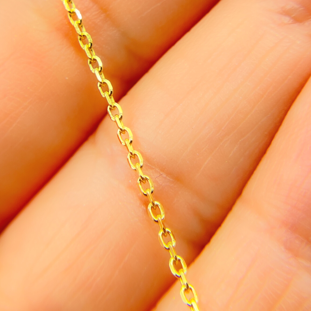 035R01TS. 14K Solid Gold Cable Chain