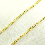 Load image into Gallery viewer, 030GA3BGT2. 14K Solid Gold Flat Figaro Link Chain
