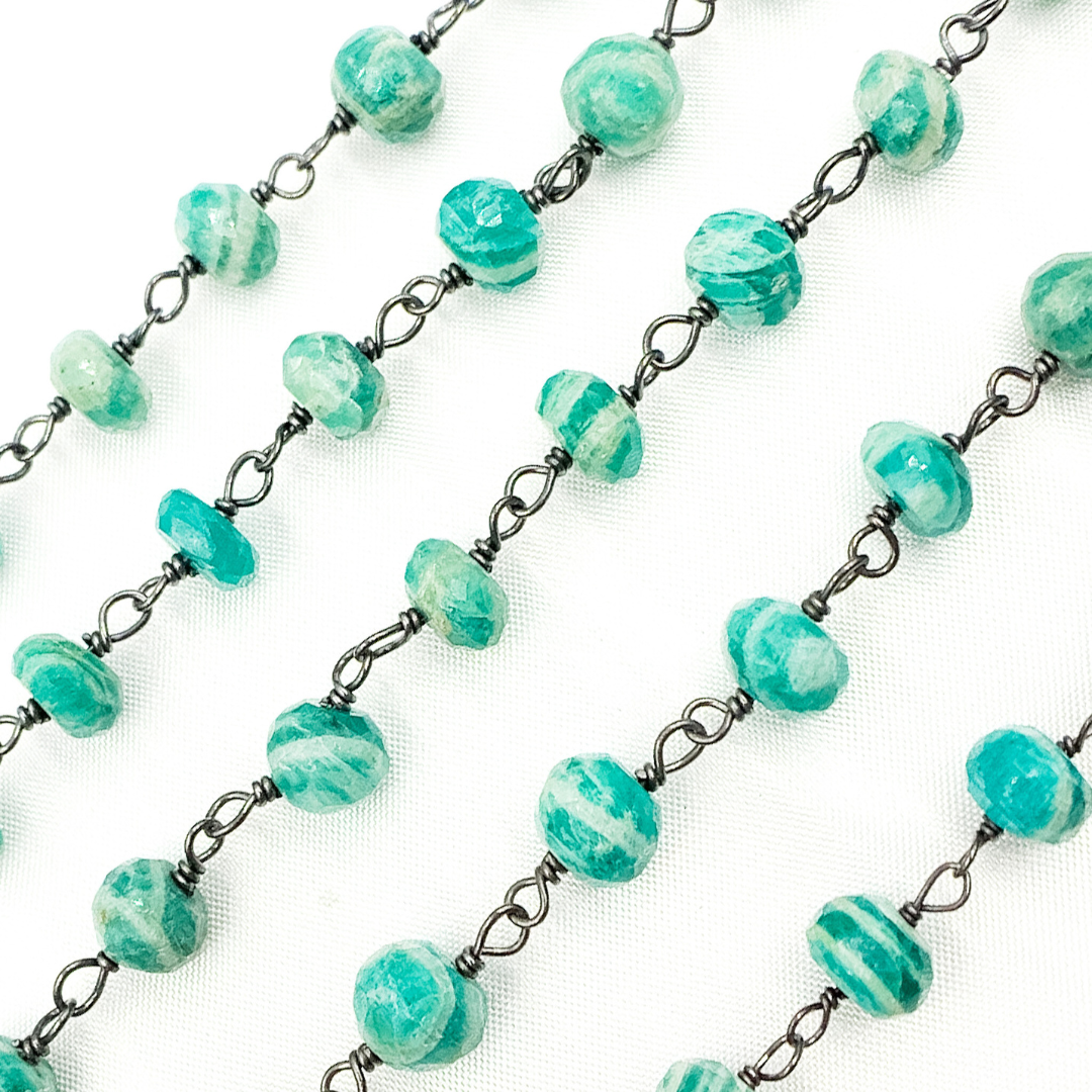 Amazonite Oxidized Wire Chain