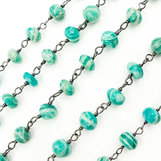 Amazonite Oxidized Wire Chain