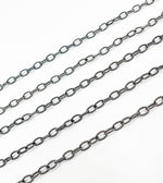 Load image into Gallery viewer, Black Rhodium 925 Sterling Silver Twisted Oval 5x3 mm Link Chain. BR19
