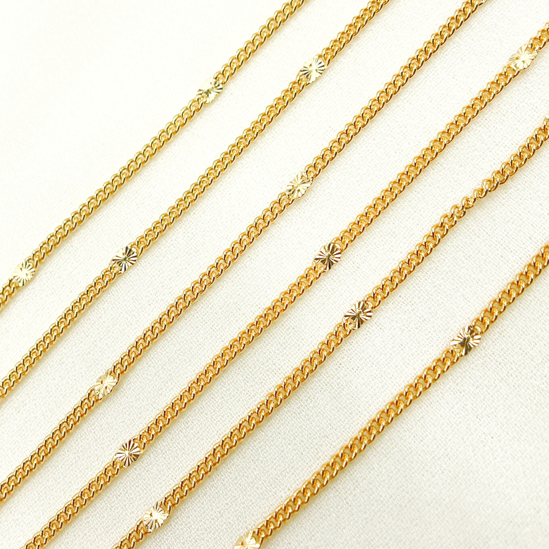 14k Gold Filled Satellite Curb Link Chain.