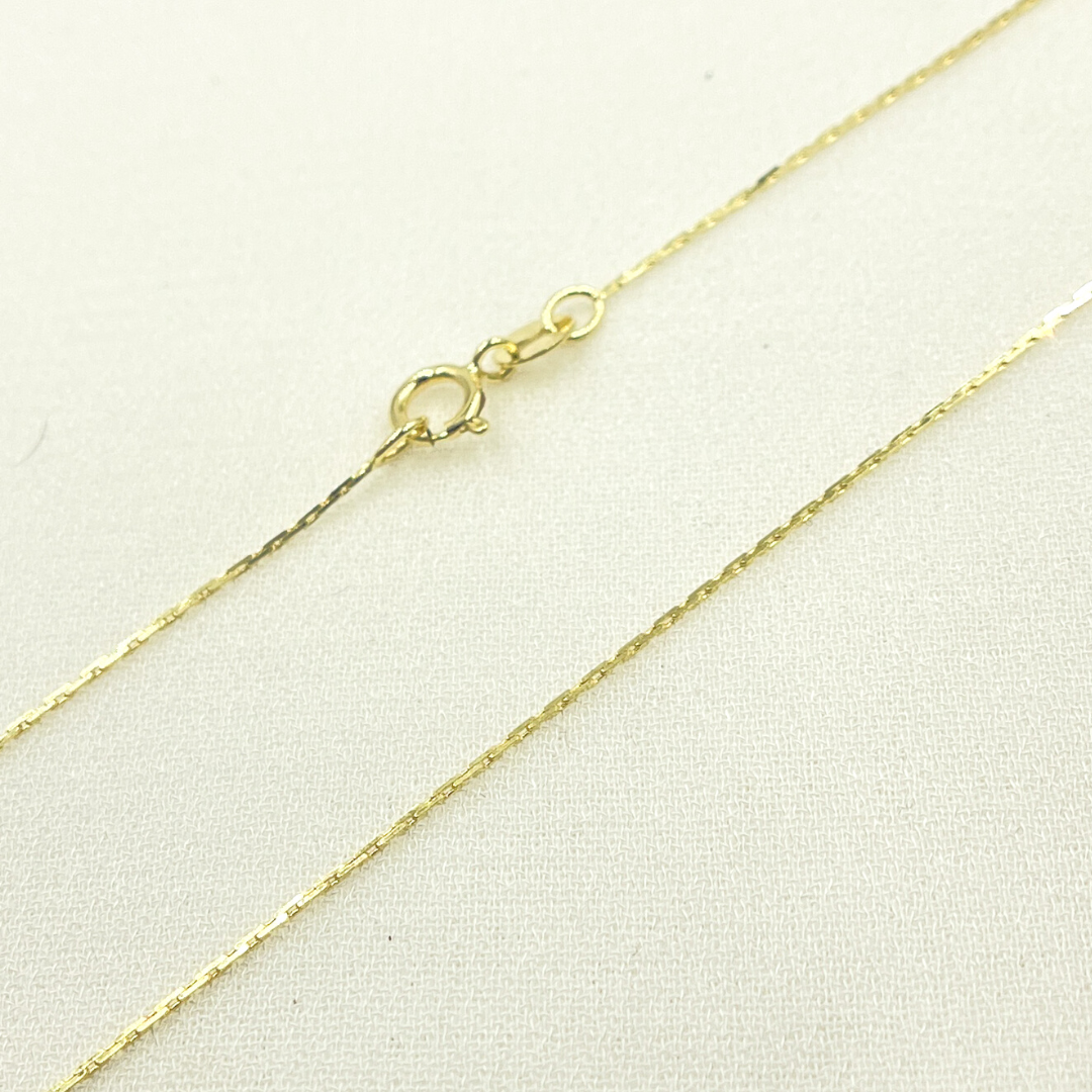 14k Solid Yellow Gold Solid Cable Necklace. 030R01BQT4P3