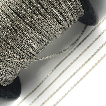 Oxidized Sterling Silver Thick Box Link Chain