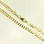 Load image into Gallery viewer, 080R13FG1T2A9L001. 14K Solid Yellow Gold Miami Flat Curb Chain
