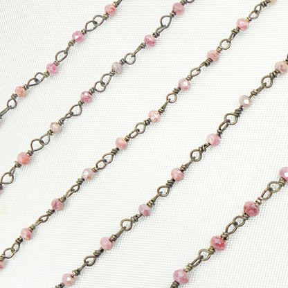 Pink Silverite Oxidized Wire Chain