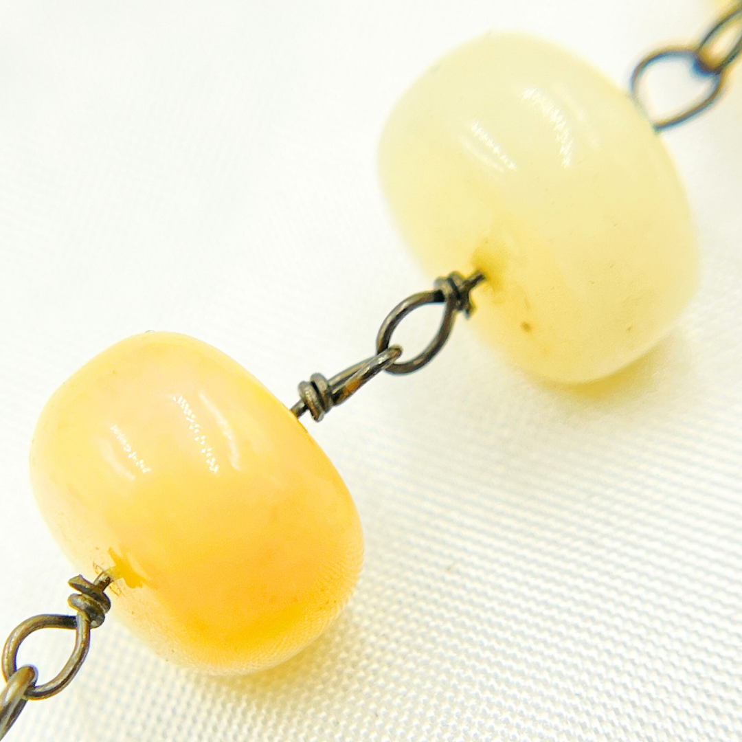 Ethiopian Opal Oxidized Wire Chain