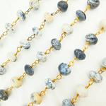 Load image into Gallery viewer, Dendrite Opal Gold Plated Wire Chain. DEN9
