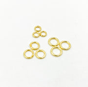 Gold Plated 925 Sterling Silver Open Jump Rings 20 Gauge 4,5 & 6mm.