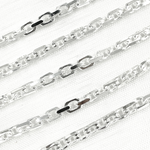 Load image into Gallery viewer, 925 Sterling Silver Rectangle Diamond Cut Heavy Cable. Z90SS
