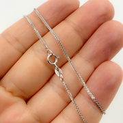 Solid White Gold Wheat Chain