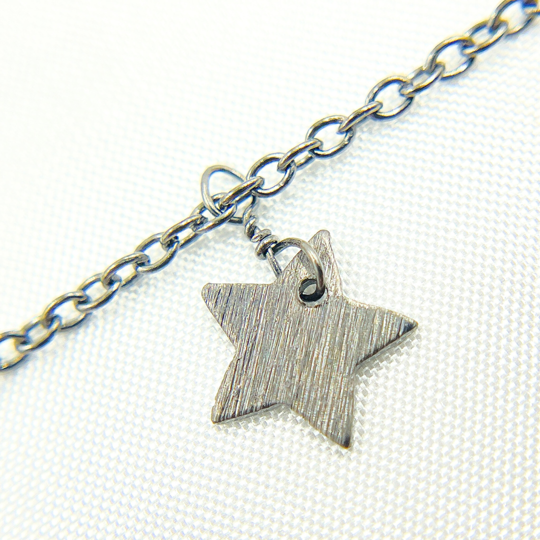 Star & Moon Shapes Dangle Wire Chain. 307SM