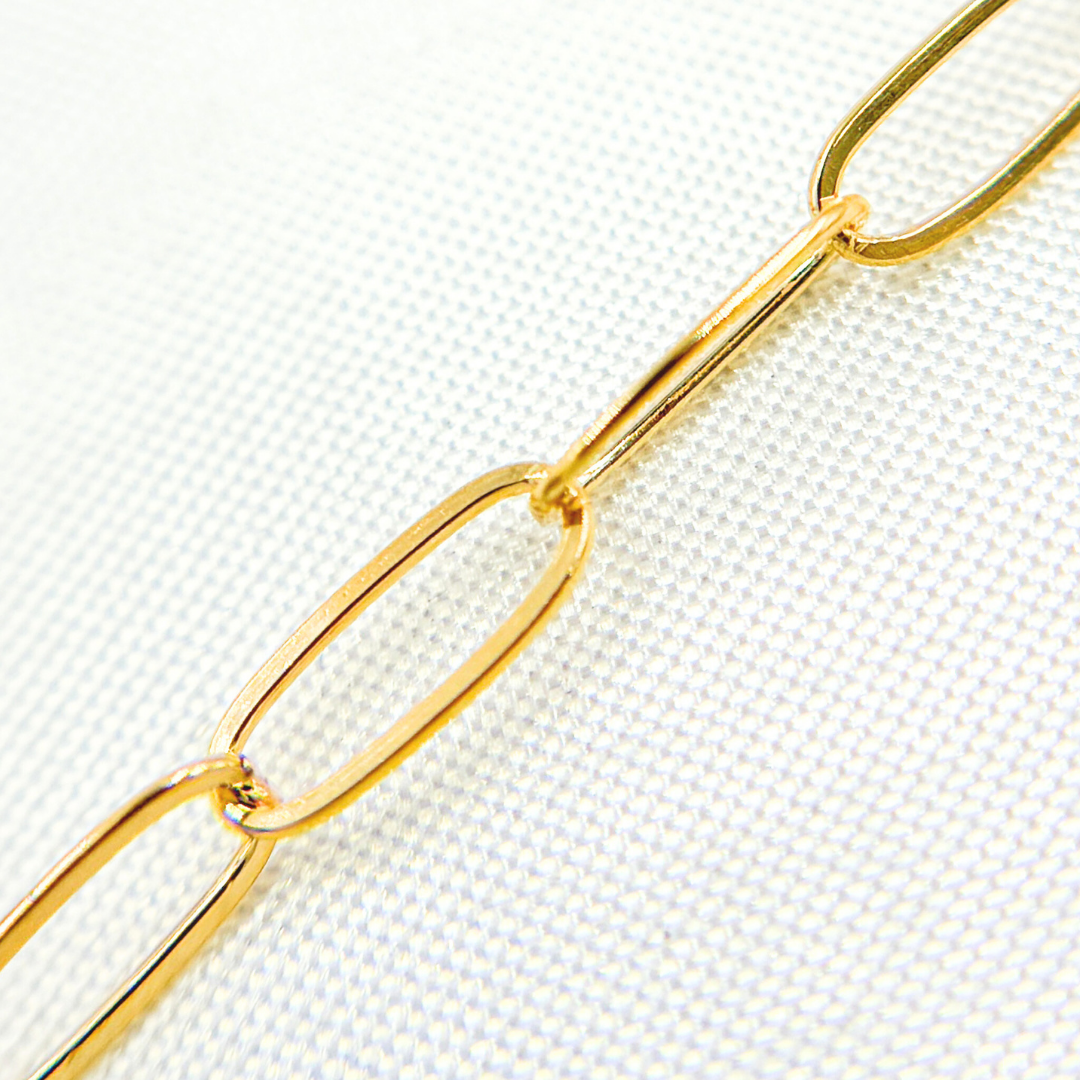 14k Gold Filled Flat Paperclip Chain. 2104FGF