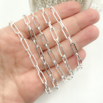 Load image into Gallery viewer, 925 Sterling Silver Flat Paperclip Link Chain. V149SS
