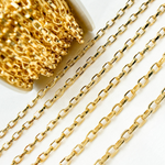 Load image into Gallery viewer, Gold Plated 925 Sterling Silver Flat Oval Chain. 642506GP
