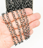 Load image into Gallery viewer, Black Rhodium 925 Sterling Silver Rolo Link Chain. V89BR
