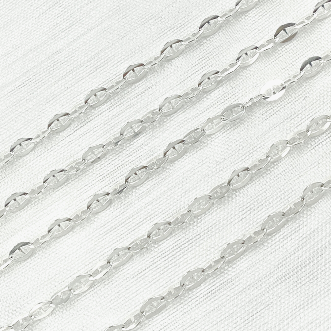 925 Sterling Silver Flat Marina Link Chain