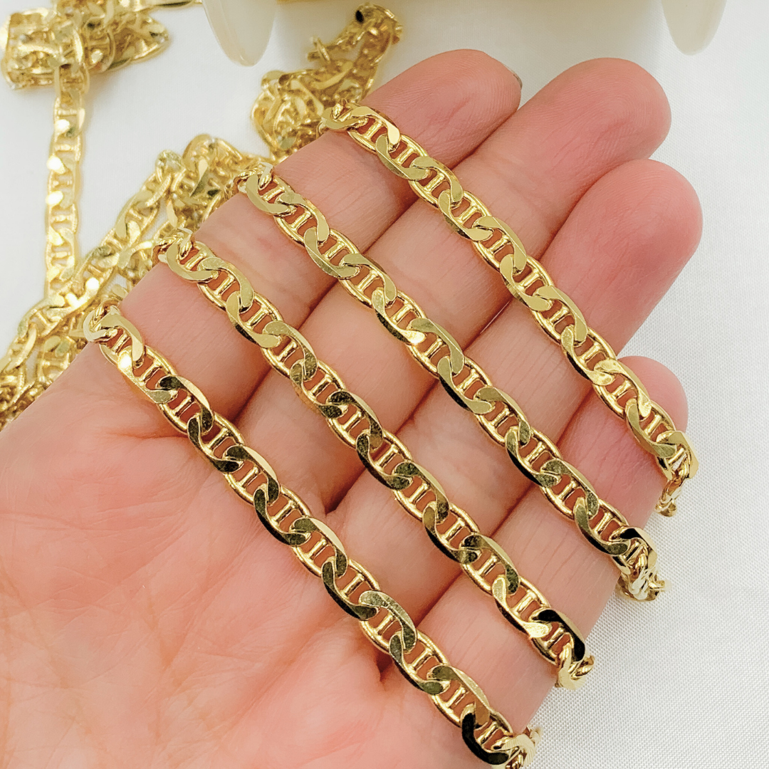 Gold Plated 925 Sterling Silver Marina Chain. Y77GP