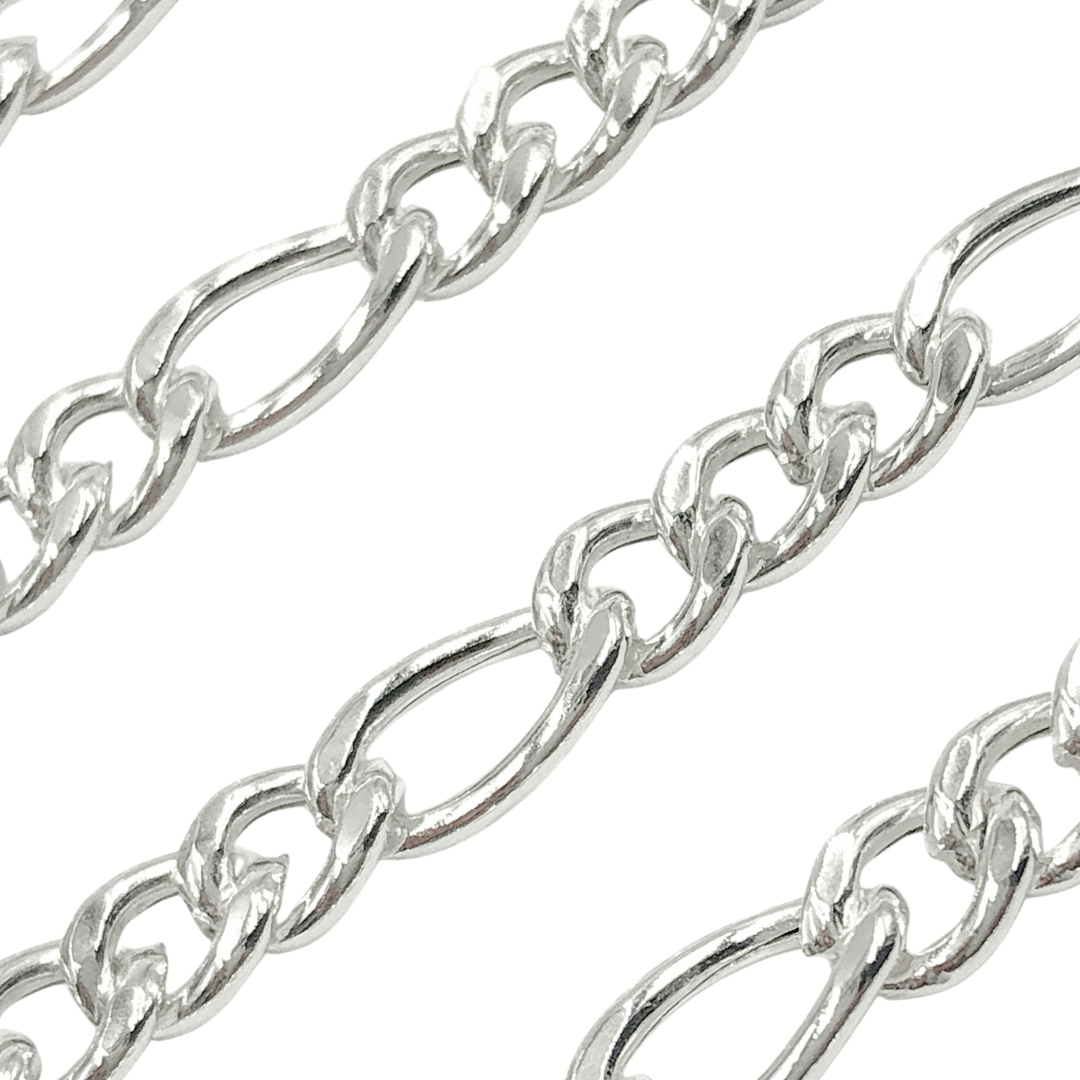 925 Sterling Silver Figaro Wire Chain. Y61SS