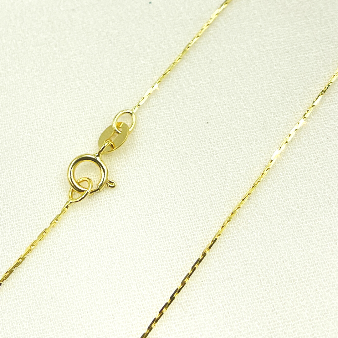 14k Solid Yellow Gold Solid Cable Necklace. 030R01BQT4P3